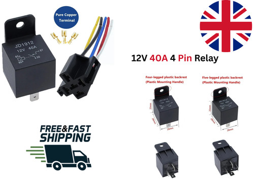 12v 40a pin relay universal - 4,