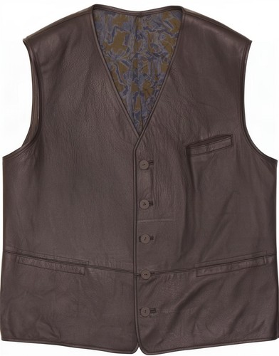 Vintage mens leather gilet - mens, uk