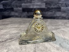 Vintage Avon Collectable Mantle Clock Odyssey Eau De Toilette Bottle & Contents