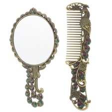 Small Hand Mirror with Handle
