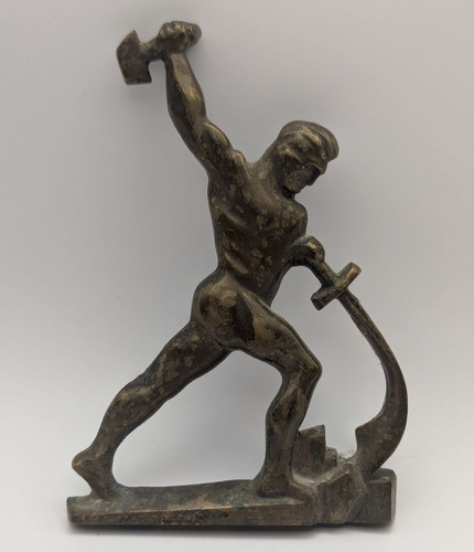 Vintage soviet bronze plaque - soviet,