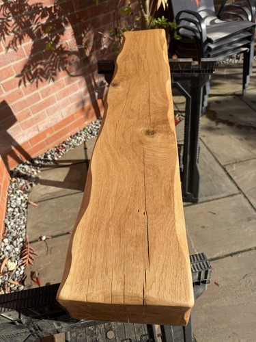 Solid oak fireplace mantel - solid,