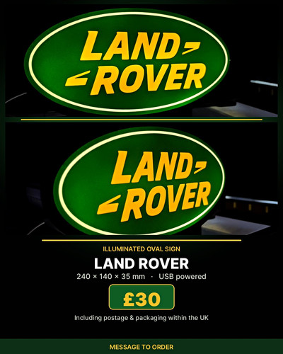 Land rover illuminated oval - rover,
