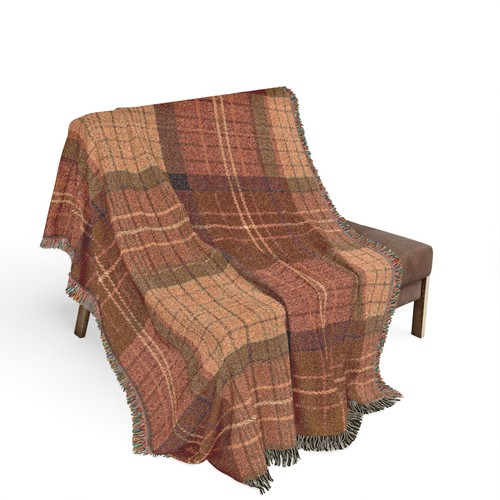 Plaid patchwork woven blanket - plaid,