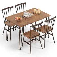 COSTWAY 5-Pcs Dining Table Set
