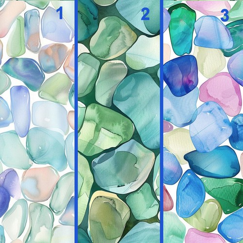 Sea glass pebbles designs - glass,