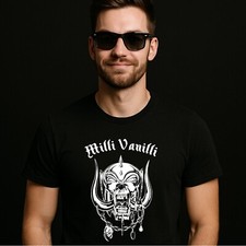 Cool Funny Milli Vanilli Motorhead black t-shirt