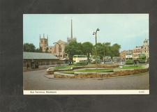 Postcard Lancashire Blackburn Bus Terminus Green Buses