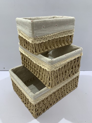 Wicker baskets storage set - storage,