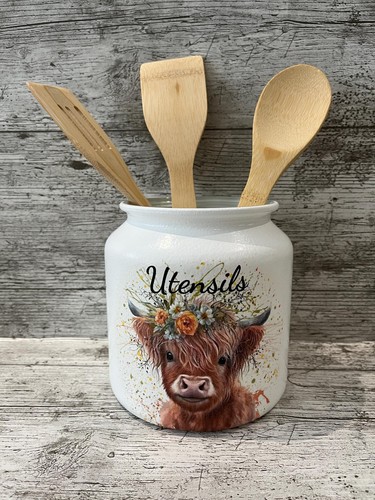 Utensil jar highland cow - utensil,
