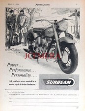 Sunbeam 'OHC 500' Motor Cycle Vintage Advert : Original 1954 Print 671/04