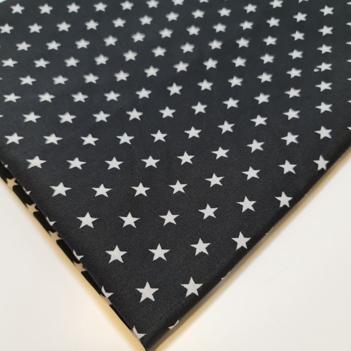 Black stars polycotton - black,