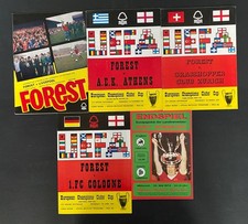 NOTTINGHAM FOREST - European Cup run 1979 Set of all 5 programmes - Winners!