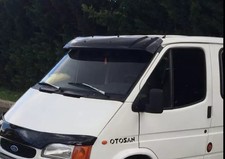 Sun Visor And Bug Guard Solid Black Front ABS For MK5 Transit 1994-1999