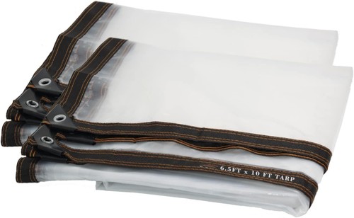 2x3m clear tarpaulin heavy - clear,