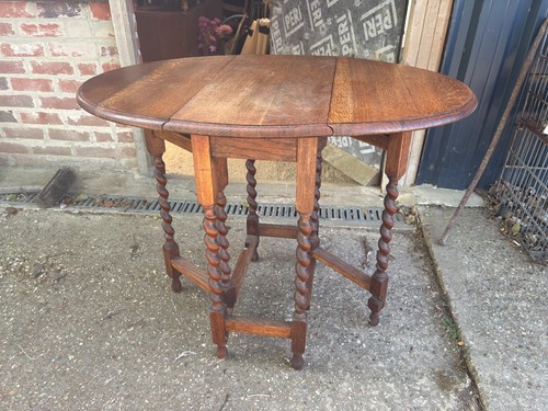 Barley twist gateleg table - barley,