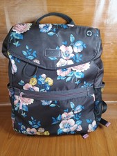 Cath Kidston Ladies Backpack - Black - Floral - 38cm wide