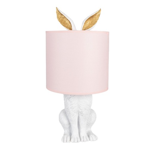 43cm pink white rabbit - white,