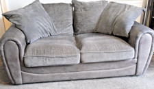 SOM'TOILE 2 SEATER SOFA BED DARK GREY FOLD OUT SPRING BASE 6. 9" WIDE V G C