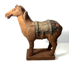 Antique Chinese Tang Dynasty Terracotta Horse 11 Inches Height Reproduction
