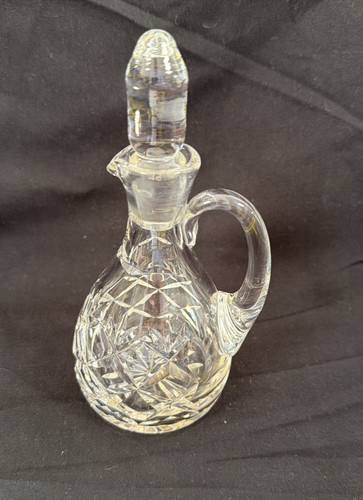 Vintage cut crystal vinegar - crystal,