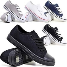 Mens Canvas Shoes Casual Lace
