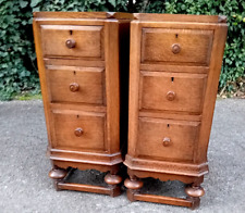 Antique Solid Oak Bedside cabinets chests of drawers