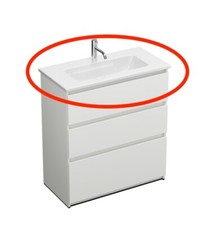 Burg Lin20 ceramic washbasin - small chip at back corner