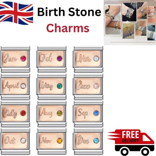 Italian birth stone charms - birth,