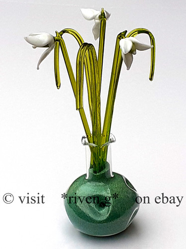 Glass flowers gift vase - gift, in