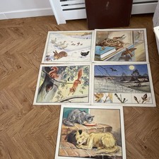 Rare -Eileen Soper complete set of 60 educational posters in original file case 