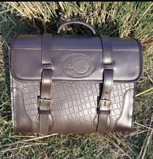 QUALITY ENGLISH BROWN USED HANDMADE LEATHER 250+ CARTRIDGE BAG SHOOTING SHOTGUN