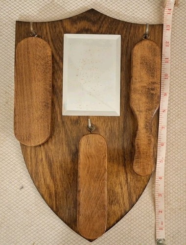 Vintage wall hung oak hall - wall-hung,
