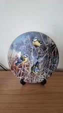 Coalport bird plate 'Winter Bluetit' Limited Edition  Frosty Mornings Collection