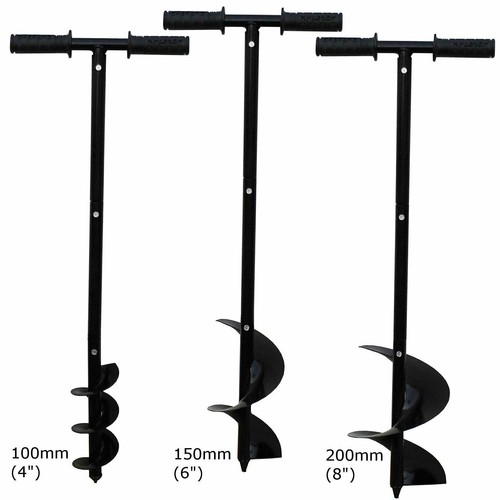 Manual hand earth auger - earth, fence