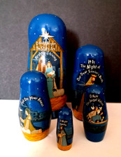 Nativity Nesting Dolls 5 Piece Seagull Book 6" Holy Family
