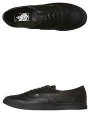 VANS AUTHENTIC LO PRO ITALIAN LEATHER BLACK/BLACK SKATEBOARD SCHOOL SHOES