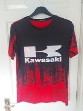 Sz L Kawasaki Black & Red T-shirt SIIMHWRSS