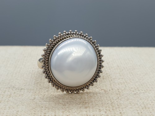 925 sterling silver pearl - pearl, ring