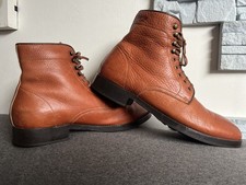 Bertie London Mens Brown/ Tan Combat Leather Boot Size 44 UK 10