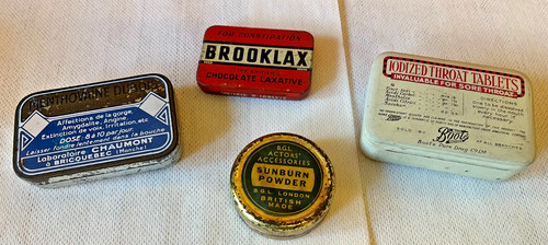 Vintage medicinal tin bundle - tin,