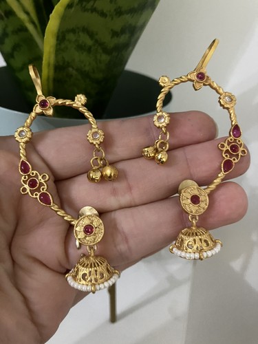 Jhumka earcuff earring indian - jhumka,