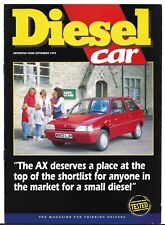 Citroen AX 1.5D Debut 5-dr Road Test 1994-1995 UK Market Brochure Diesel Car