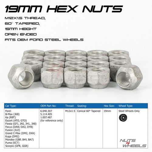 Open wheel nuts fits ford - nuts,