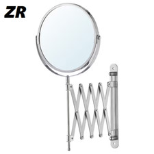 IKEA Extendable Wall Mirror Stainless Steel Magnifying Shaving Round Mirror