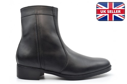 Scimitar mens leather boots - leather,
