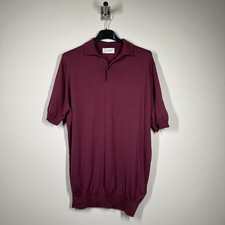 Men’s John Smedley Merino Wool Polo Shirt Size L