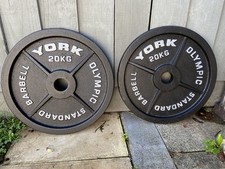 2 x 20kg York Olympic Weight Plates
