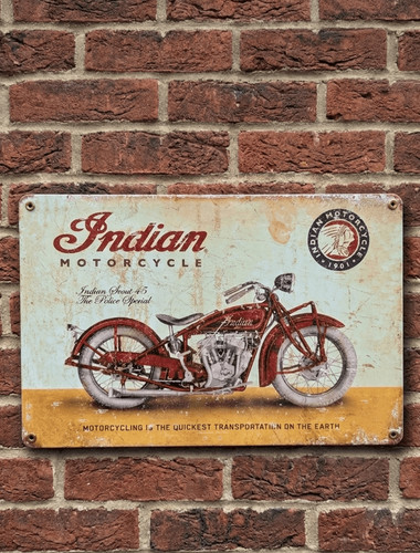 Indian motorcycle metal sign - indian,
