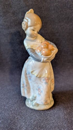 Girl with basket - girl, fruit